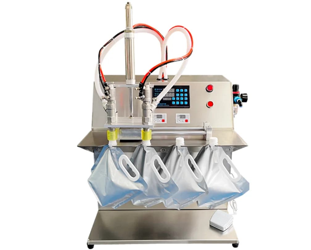 Macchina Riempitrice per Sacchetti Doypack di Detersivo per Bucato, Olio Commestibile e Succhi, Macchina Dosatrice per Sacchetti con Beccuccio