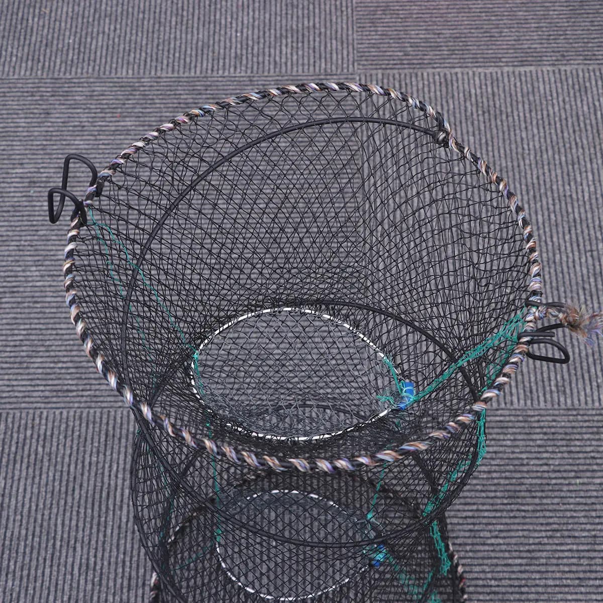 Rete Pieghevole Telescopica in Rete a Maglie 30x60cm a Triplo Strato ad Alta Precisione per la Cattura di Gamberi, Gamberetti, Granchi, Smeriglioli e Pesciolini