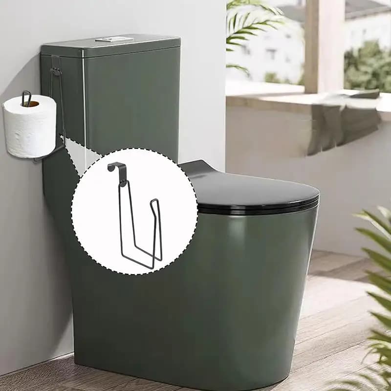 Pratico Portarotolo da Parete in Ferro, Organizzatore per Carta Igienica, Dispenser per Asciugamani Senza Foratura per Cucina e Bagno