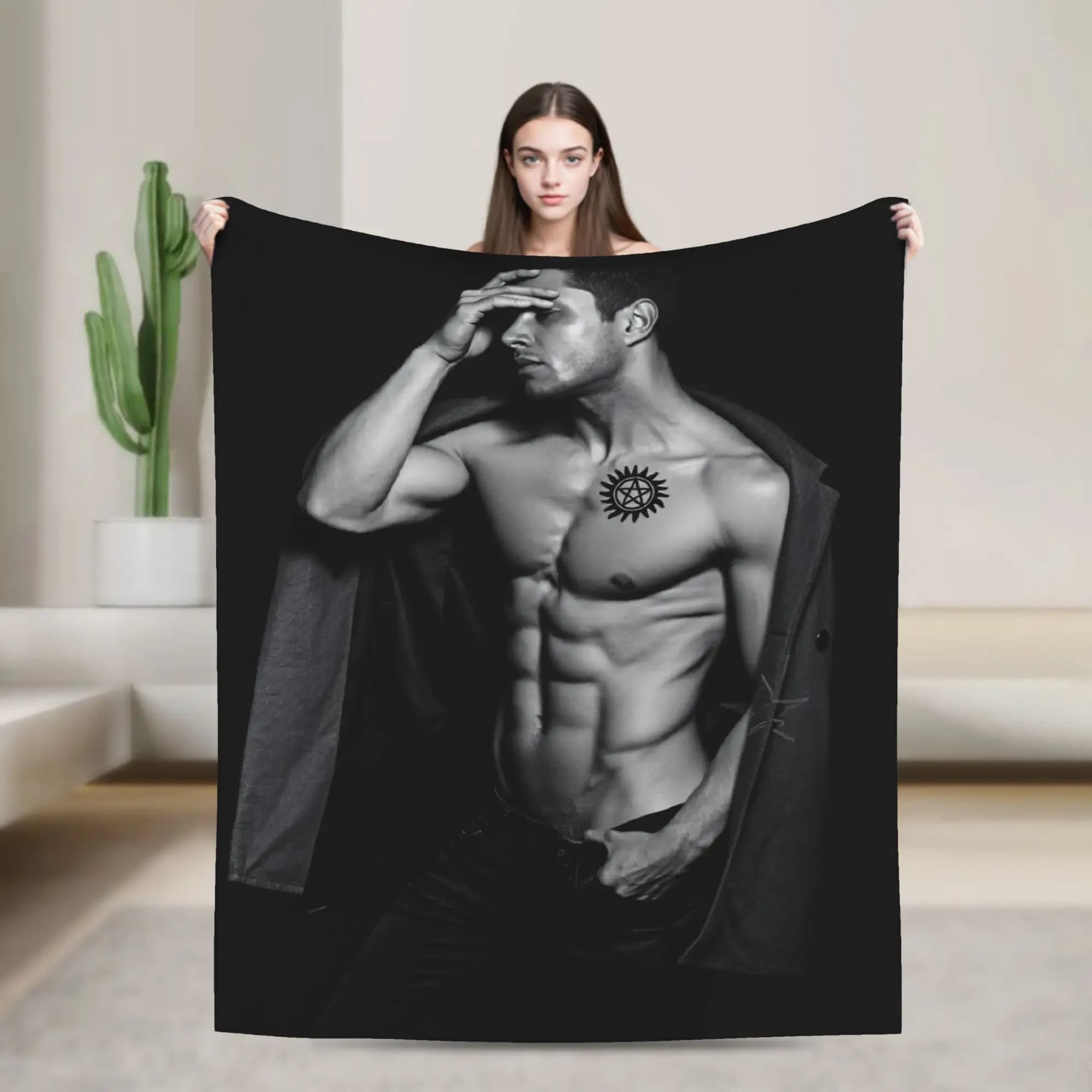 Soft camping blankets Sam Winchester supernatural shooting cover Flannel bed for sofa chair sofa bed sofa bed sofa cover