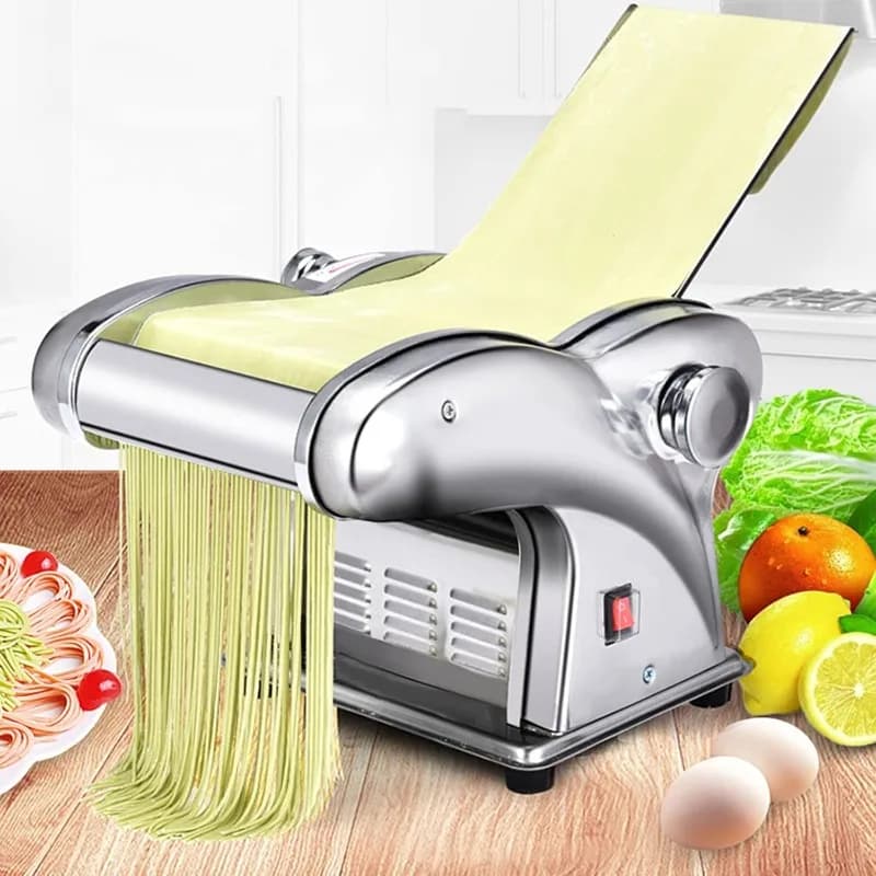 Macchina Elettrica per Pasta, Impastatrice e Tagliapasta per Spaghetti, Fettuccine, Lasagne o Sfoglie per Ravioli (135W 110V)