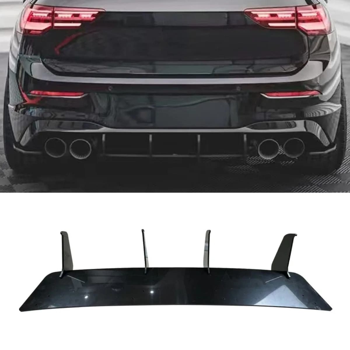 Per Volkswagen Golf 8R 2021+ Kit Carrozzeria Spoiler Diffusore Paraurti Posteriore Protezione Angoli Accessori Auto