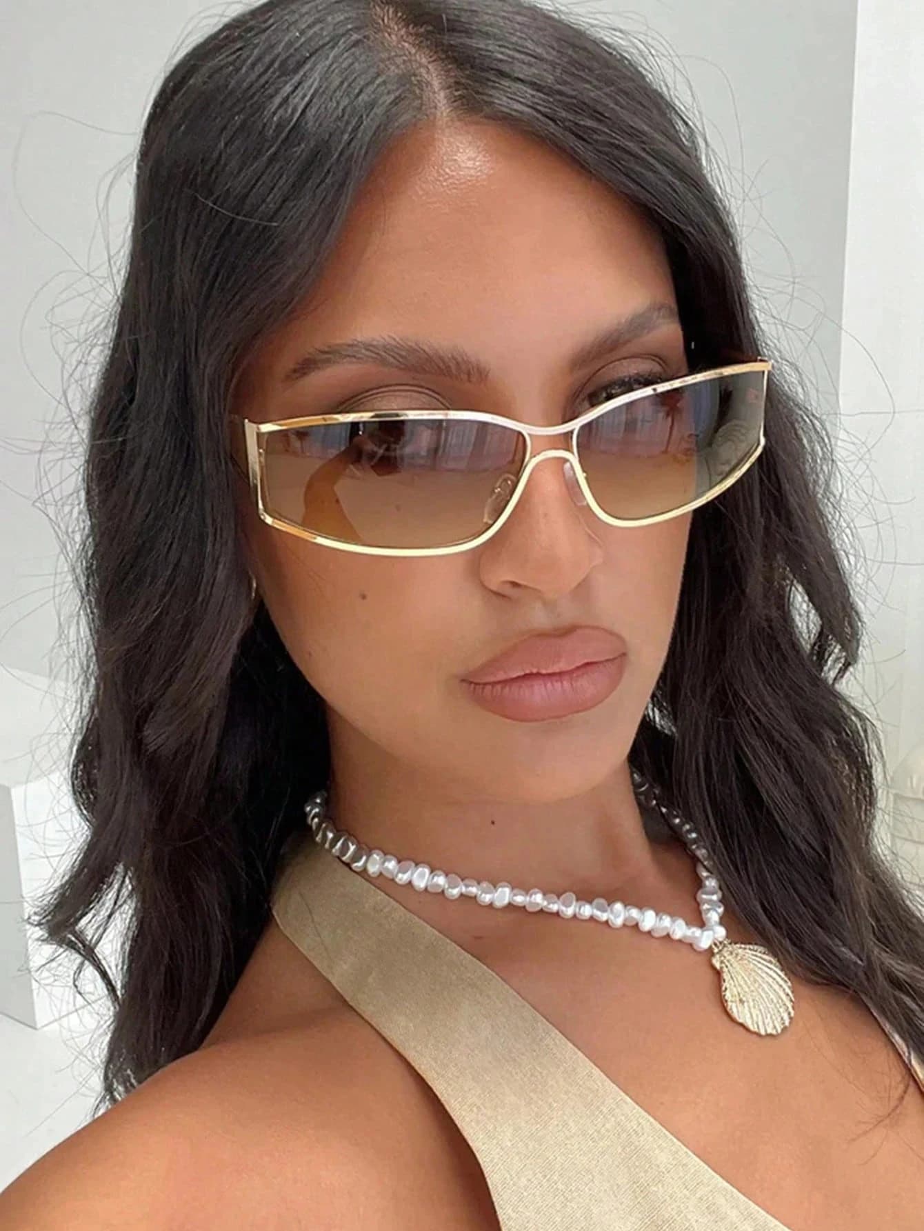 Y2K Style Fashion Eyeglasses Hollow out Design Retro Streetwear Photography Elegant School Spirit Perfect for Back-to-School