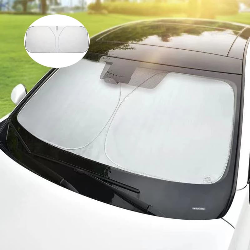 Parasole per Parabrezza Auto, Protezione dal Calore, Pieghevole, Riflettente UV, Accessorio per Parcheggio Estivo