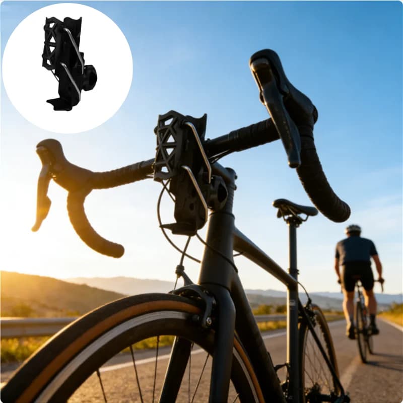 Accessorio per Bicicletta: Portaborraccia Regolabile per Bottiglie d'Acqua e Piccoli Oggetti, Facile da Montare su Manubrio o Telaio, Costruzione Resistente