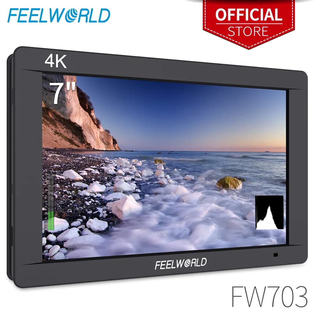 FEELWORLD FW703 7 inch IPS Full HD 3G SDI 4K HDMI on camera DSLR Field Monitor 1920x1200 with histogram for Gimbal Stabilizer