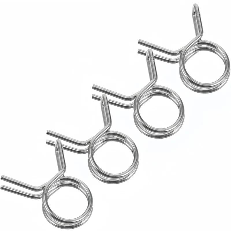 21 clip a doppio filo da 6 mm, in acciaio inossidabile, installazione a pressione manuale per tubi da giardino, tubi domestici e tubi per acquari