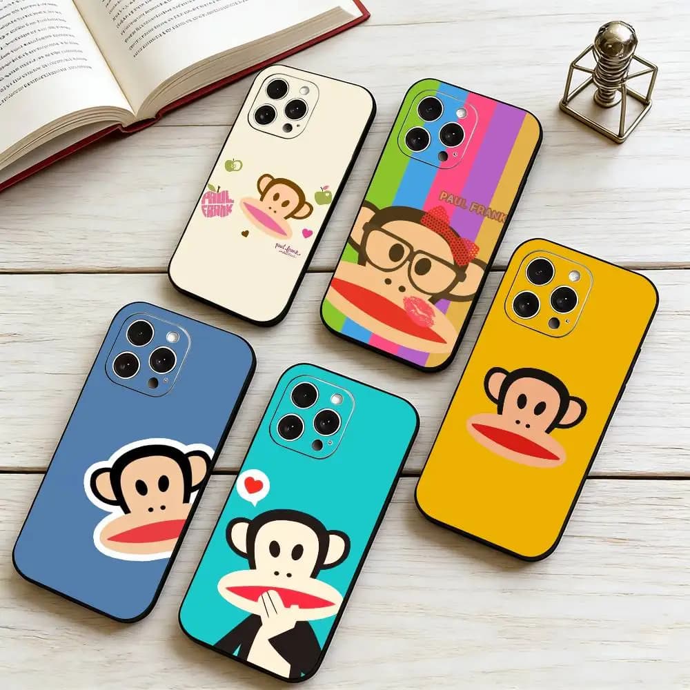 P-Paul Frank Art-T Phone Case For iPhone 17, 16,15,14,13,12,11 Plus,Pro Max, Others Soft Black Cover Gift