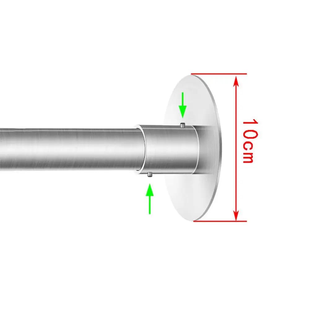 Barra/Asta per tenda doccia angolare a L 70-90 x 70-90 cm in cromo, argento