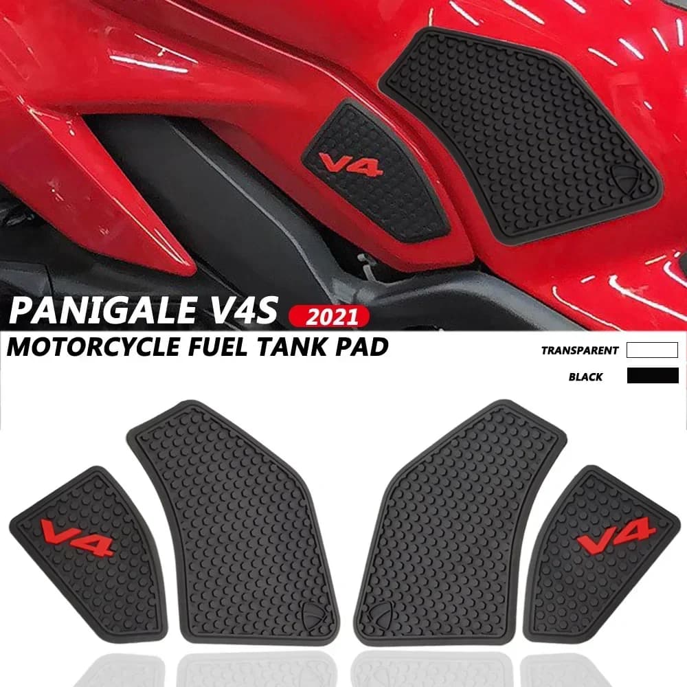 For Ducati Tank Fuel Grip Pad Ginocchio Traction Anti-slip Fuel Tank V4 Panigale V4S Streetfighter V4 S 2021 2020 2018