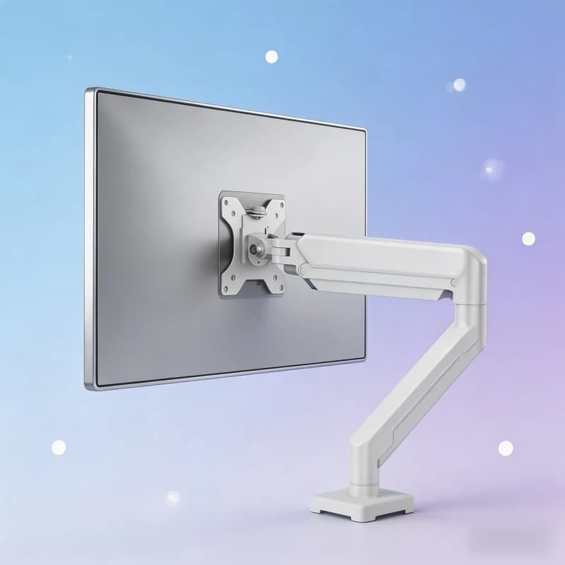 Universal desk support for single monitor, adjustable computer monitor bracket, suitable for screens up to 32 inch, 19,8 pounds per screen, ergonomic