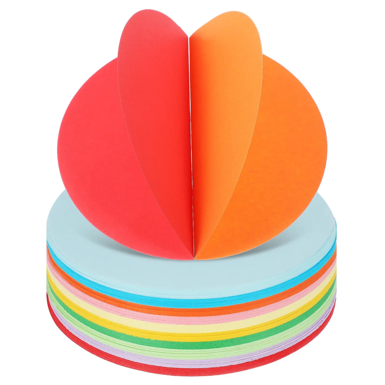 500 Sheets Cardboard Circle Origami Paper Colorful Craft Paper for DIY Handicrafts Kids Activities Decoration Creative Gifts