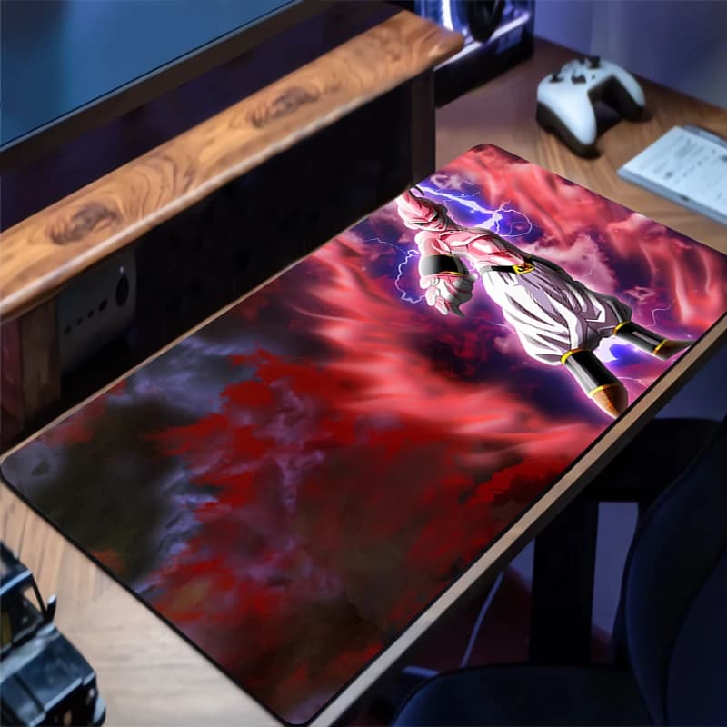 Dragon Ball Majin Buu Tappetino per mouse Accessori per PC da ufficio Tappetino esteso Modello Tappetino da scrivania Tappetino per mouse in gomma antiscivolo Anime Tappetini da gioco