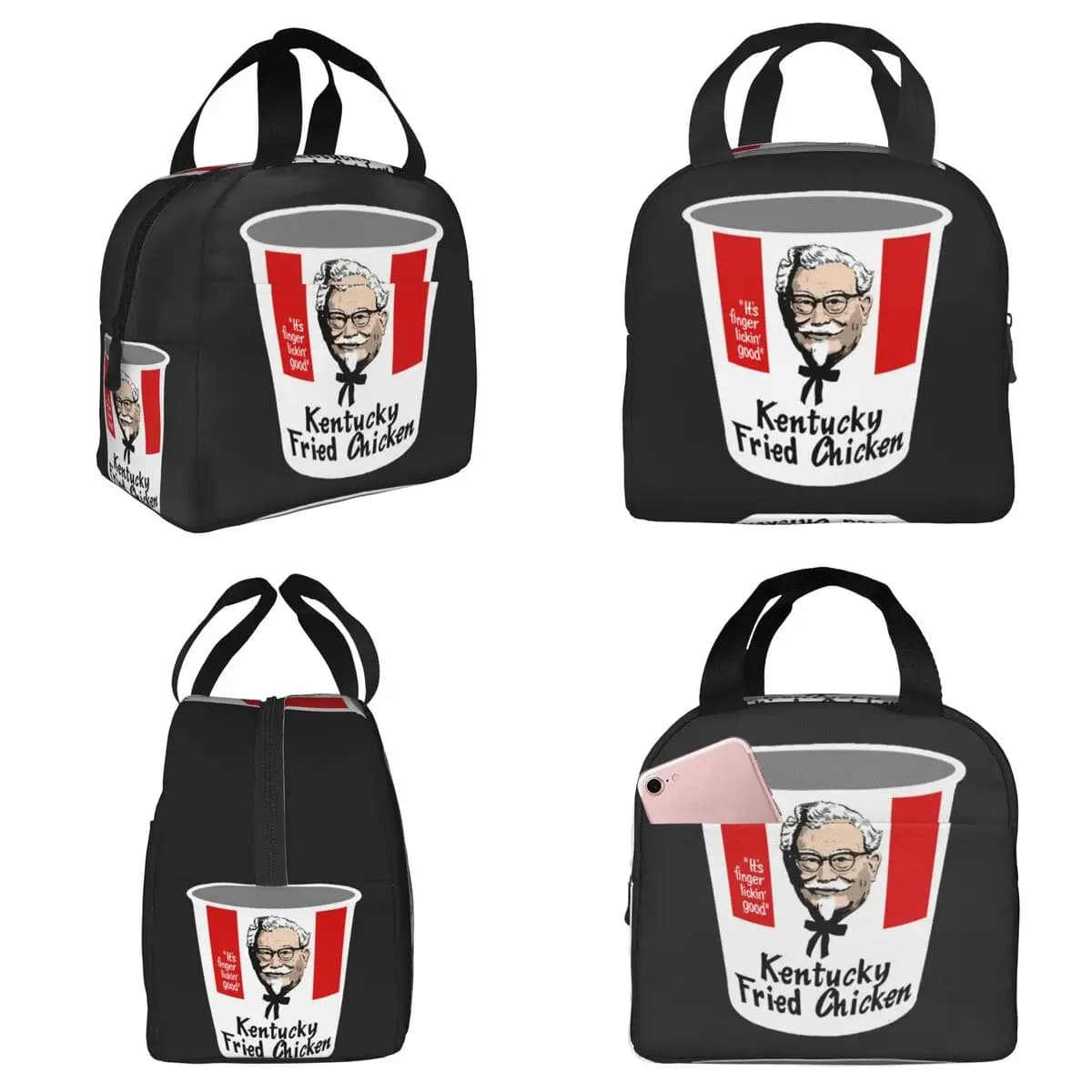 Kfc Bucket Insulated Lunch Bag for Women Office Cooler Thermal Food Box Tote Leakproof Lunch Boxes Container