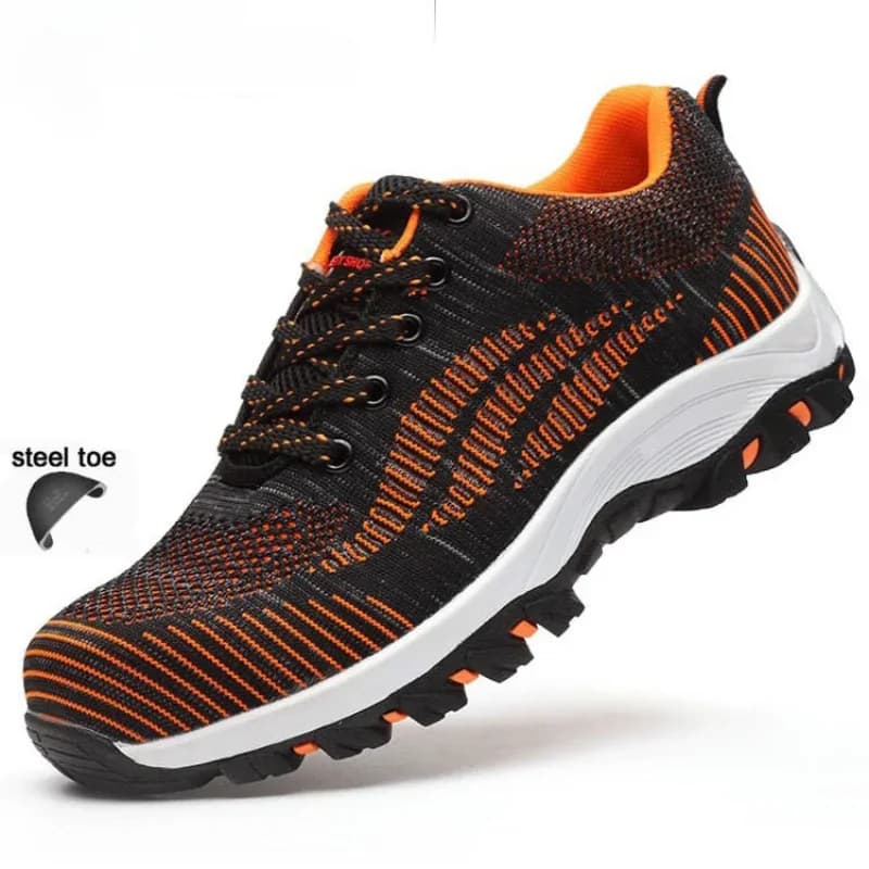 Scarpe antinfortunistiche da lavoro con puntale in acciaio da uomo Scarpe traspiranti da uomo Stivali antinfortunistici da costruzione antiscivolo in acciaio antiforatura per esterni