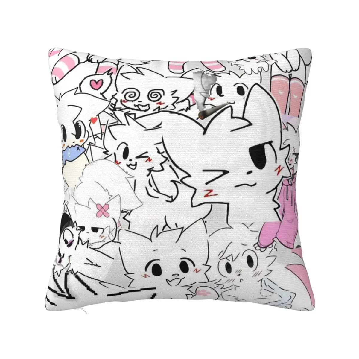 Boykisser Silly Cat Pillowcase Polyester Cushion Cover Decorative Cartoon Pillow Case Cover Seat Dropshipping 40*40cm