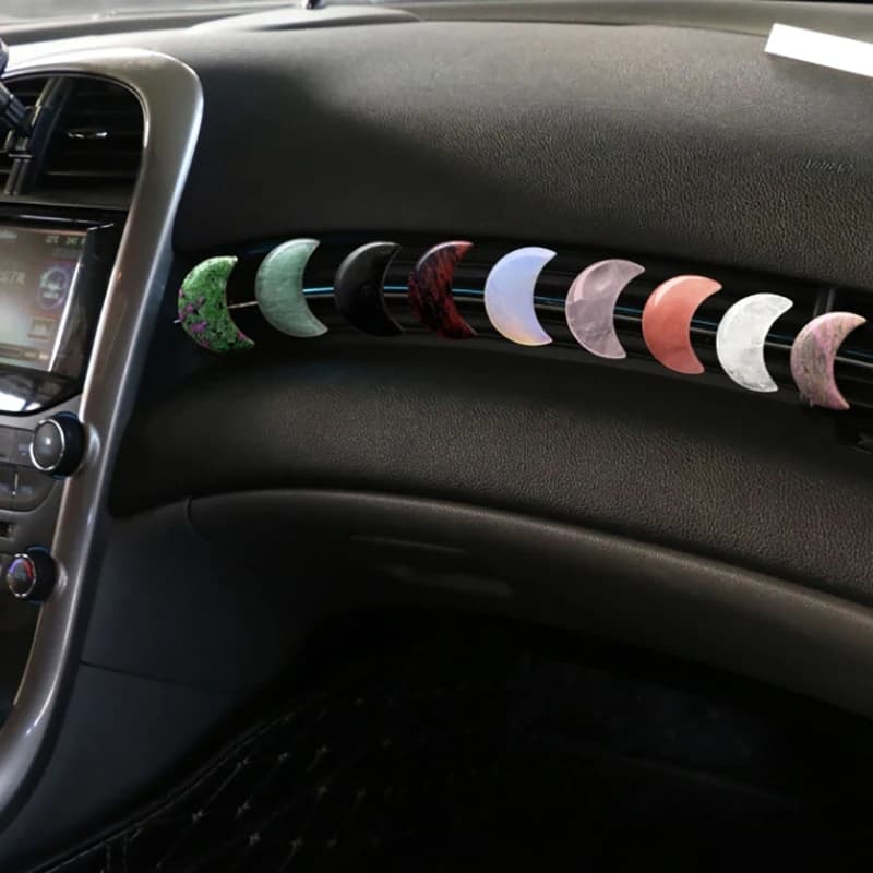 Crystal Moon Car Air Freshener Perfume Clip Women Pink Moon Interior Decoration Auto Air Conditioner Outlet Fragrance Diffuser