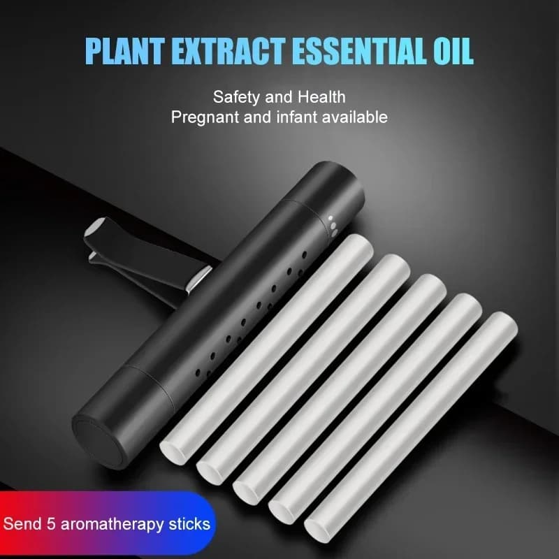 New fragrance for car personalized vent clip venting clip for car cylindrical essential oil diffuser with 5 charging sticks for automatic office kitchen