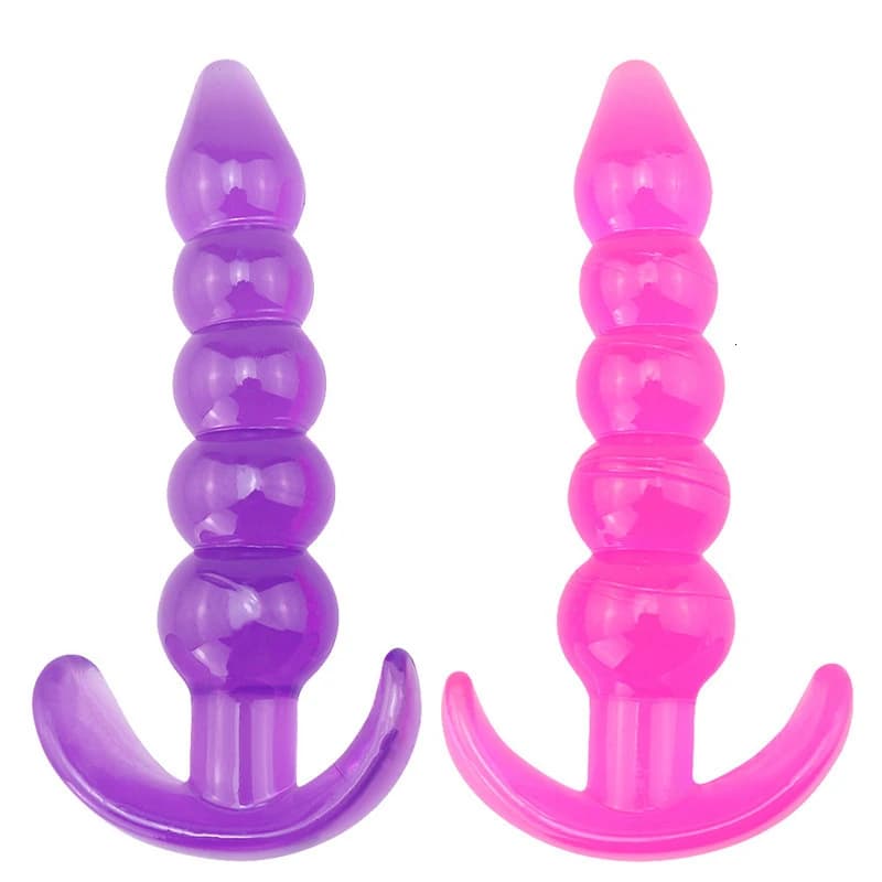 Tappi anali in silicone morbido Perline anali Dildo Butt Plug Massaggio prostatico Vibratore sessuale unisex Giocattolo adulto del sesso per le donne Giochi per adulti