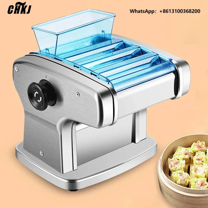 Macchina Elettrica per Pasta e Sfoglie di Ravioli, Pressa in Acciaio Inox per Uso Domestico e Commerciale