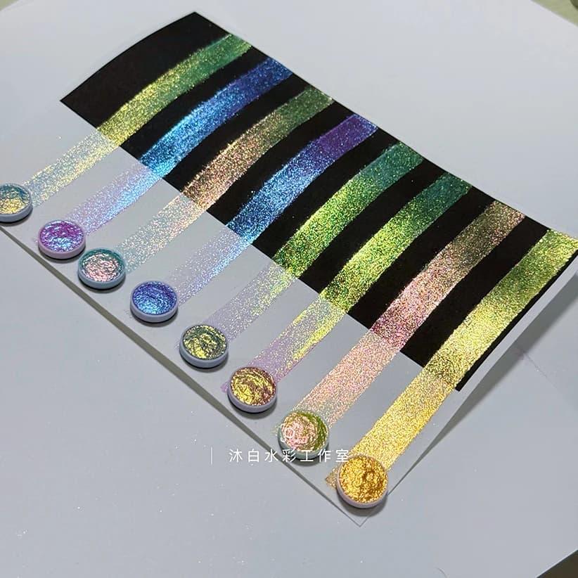 High-End Chameleon Pearlescent Watercolor | EXTREM Flowing Firefly Series English Calligraphy Paints