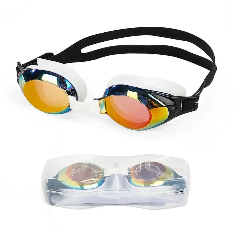 Colorful electroplated swimming goggles waterproof and anti-fog racing training swimming goggles high definition silicone adult