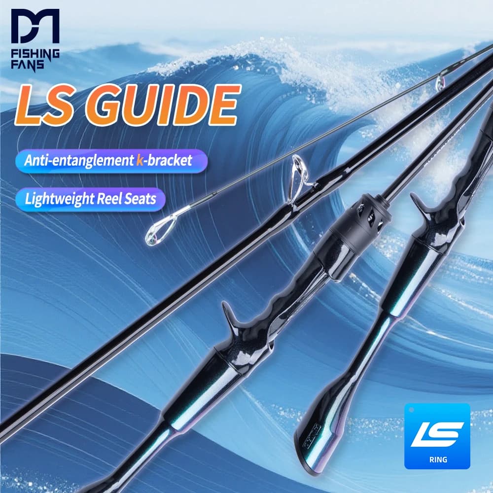 FISHINGFANS Fishing Rod with Nylon Handle, RETTLE Wallet, LS GUIDE Rings, UL Ultralight Power 1-7G for Fishing with baits