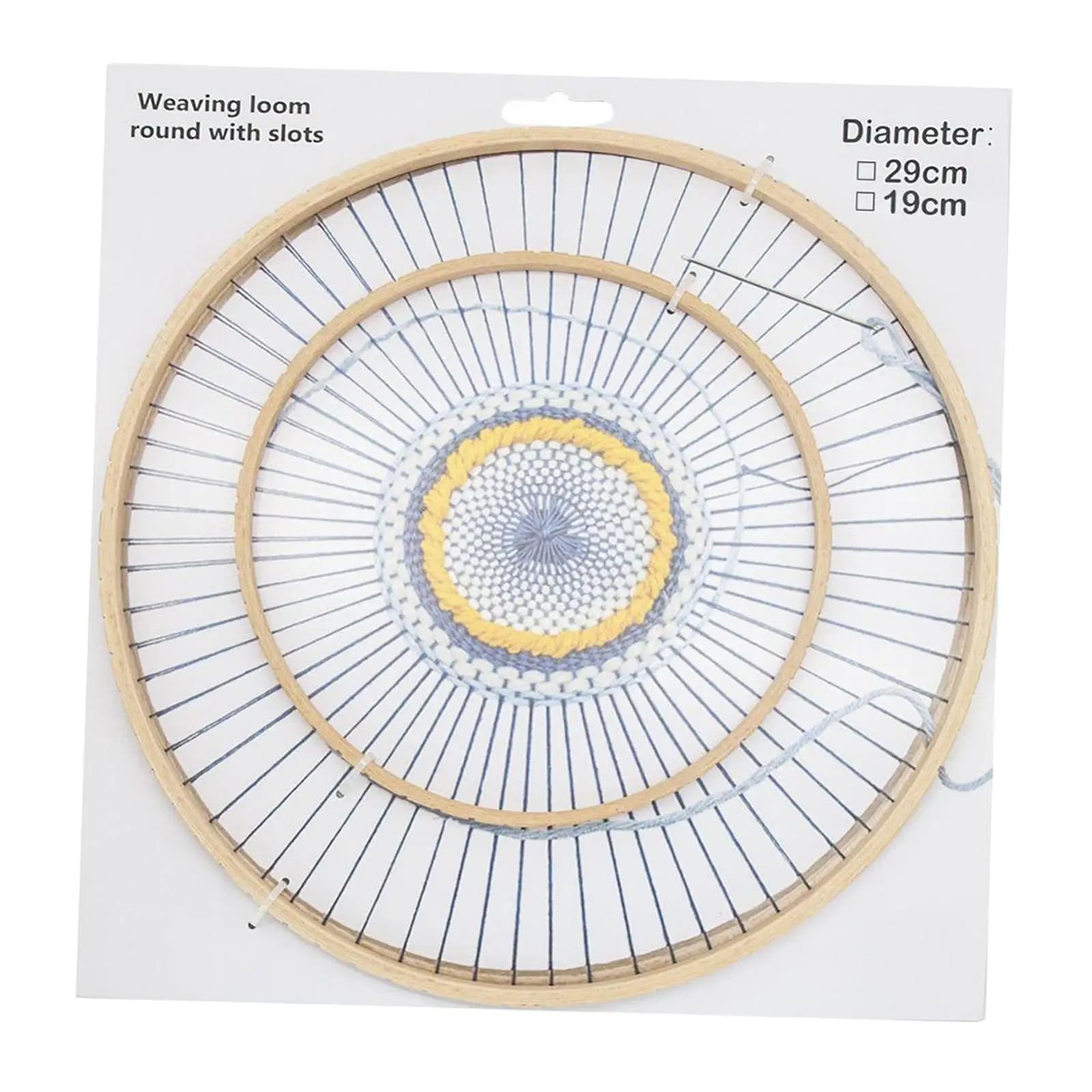 DIY Knitting Loom Circular Wooden Frame Multifunctional Household Weaving Tool for Home Crafts and Sewing