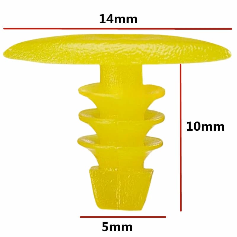 20Pcs For 5mm Hole Car Door Hood Seal Retainer Clips Auto Door Hood Weatherstrip Fasteners Buckle Clip F57