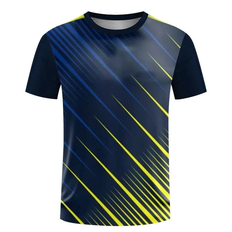 Maglietta Sportiva Estiva da Uomo ad Asciugatura Rapida e Traspirante per Allenamento all'Aperto, Maglia da Calcio 3D Assorbente