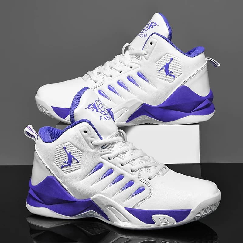 Nuove Scarpe da Basket in Pelle con Suola Morbida, Comode, Antiscivolo, Resistenti all'Usura, Adatte a Diversi Ambienti di Gioco Professionali