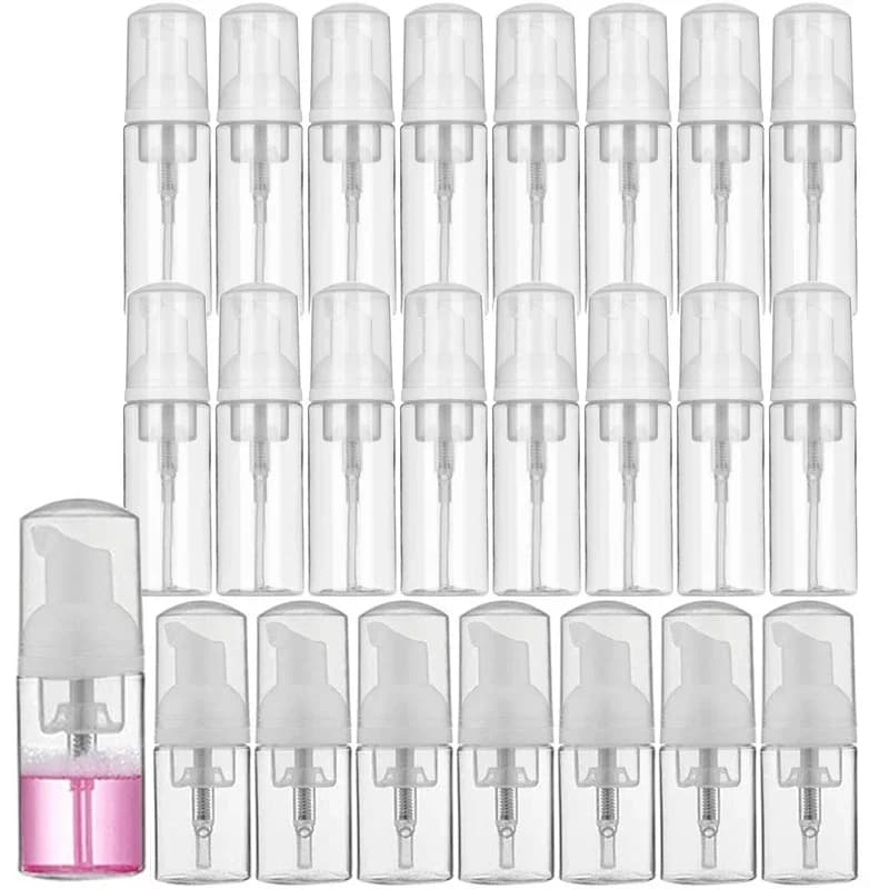 20 pz 30 ml 60 ml pompa di schiuma di plastica bottiglia vuota detergente per il viso bottiglie cosmetiche dispenser di sapone disinfettante per le mani riutilizzabile all'ingrosso