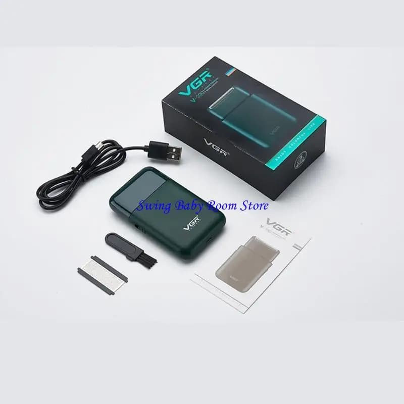 K1AD Elettrico per Rasoio da Uomo Lavabile USB Ricaricabile Cordless Foil Rasoio con Pop-Up Barba Trimmer Multifunzione Portab