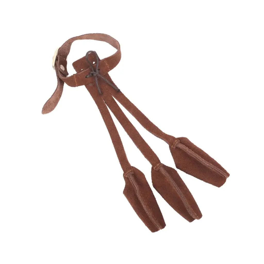 Protective Archery Finger Glove Traditional Suede Leather Glove Reinforced Tips Adjustable Strap Guard for Target and Range