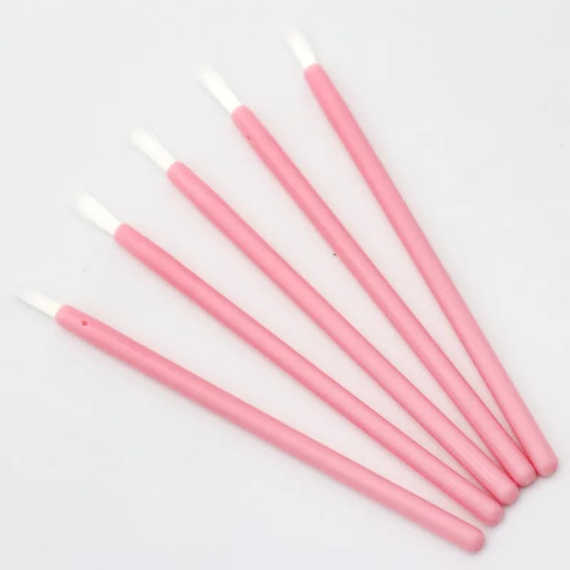 50 pcs Disposable Brushes for Lucidalabbra, Nylon Fiber Holders for Women Makeup, Cosmetic Tools, Lipsticks