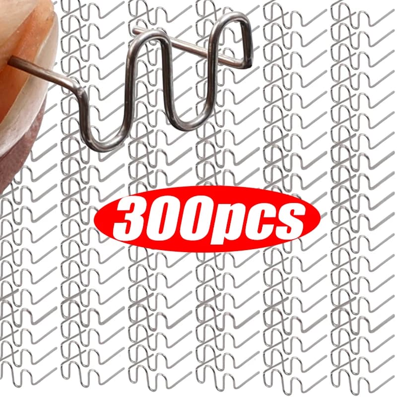 100-300 pz. Graffette in acciaio inossidabile da 0,8 mm per auto, bacchette per saldatura a caldo, macchina per riparazione paraurti auto, saldatrice a onde a caldo