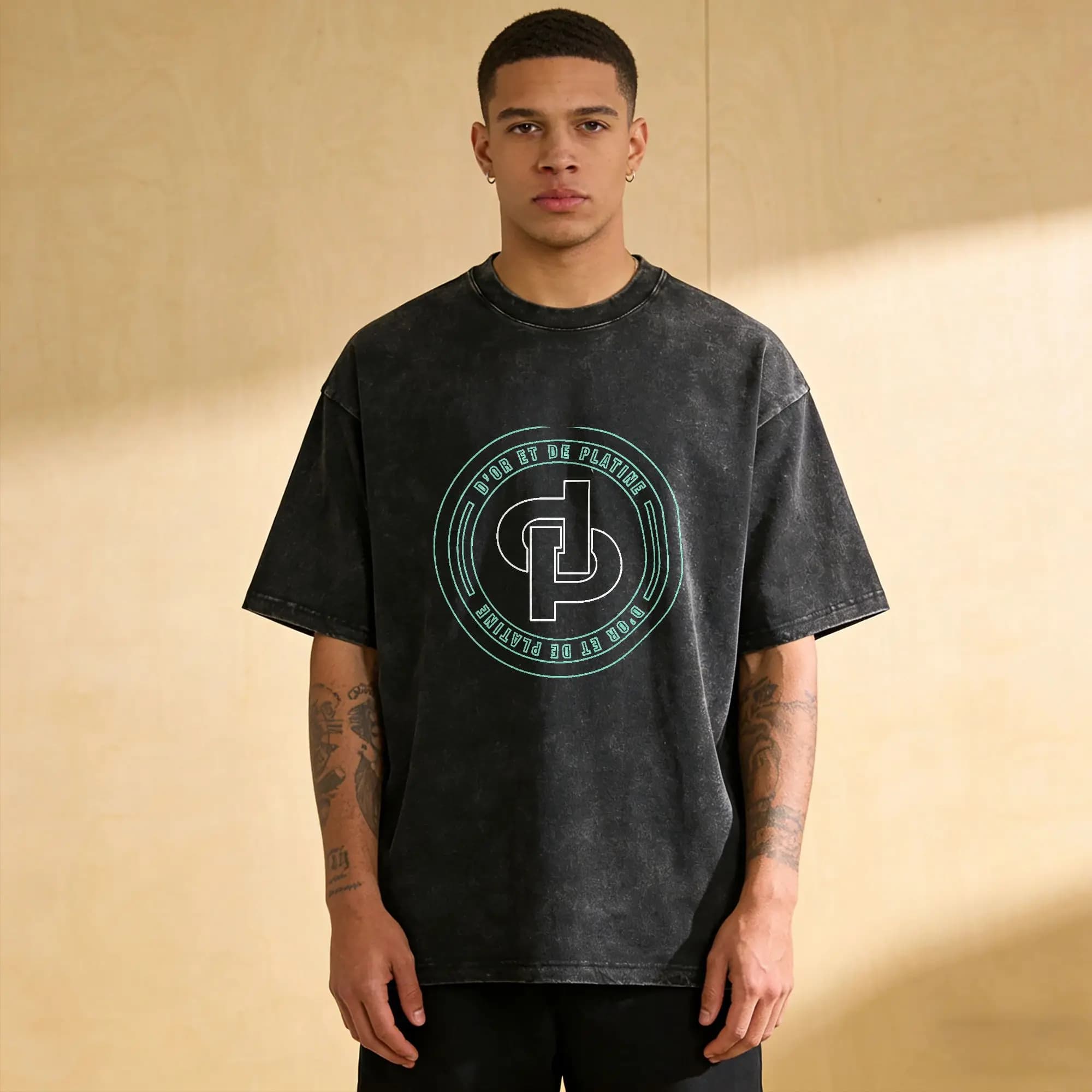 T-Shirt JUL Stile Rapper alla Moda per Uomo, Maglietta in Cotone Lavato a Collo Tondo, Maniche Corte, Nuovi Arrivi