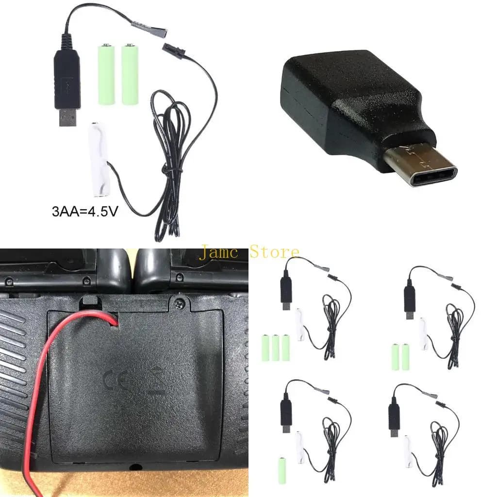 LX0B USB/Type C AA Battery Cable for AA Gameboy Battery Radio