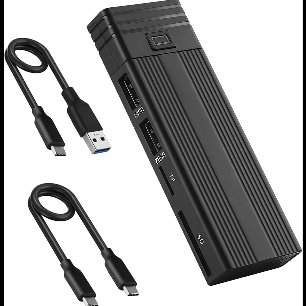 Adattatore per custodia SSD M.2 NVMe senza attrezzi, adattatore HDD USB 3.2 Gen 2 da 10 Gbps Lettore SSD MKey (chiave B/M)