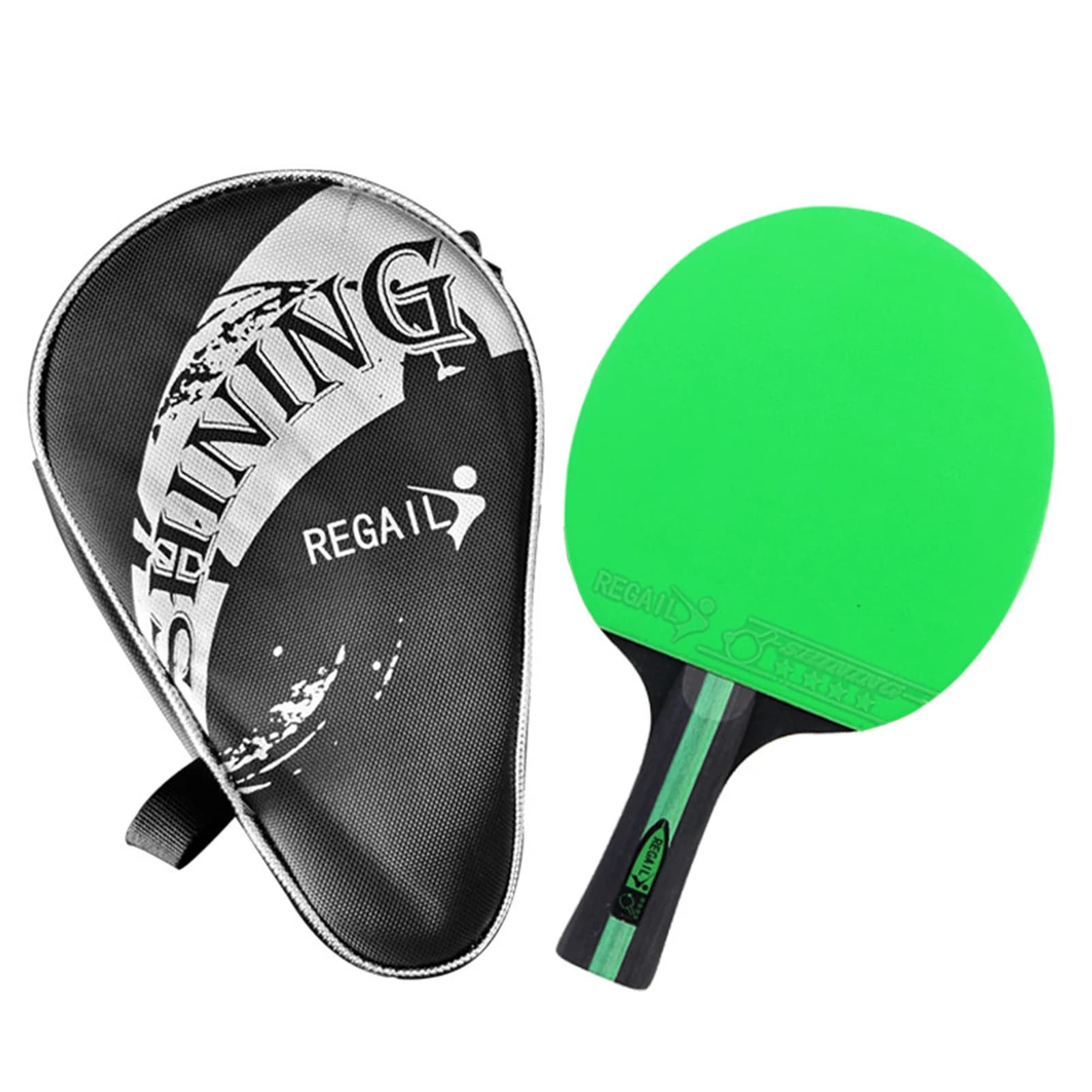 Set di Racchette da Ping Pong e Tennis da Tavolo, Confezione da 2 Racchette con 3 Palline e Borsa per il Trasporto, per Principianti, Ragazzi e Ragazze
