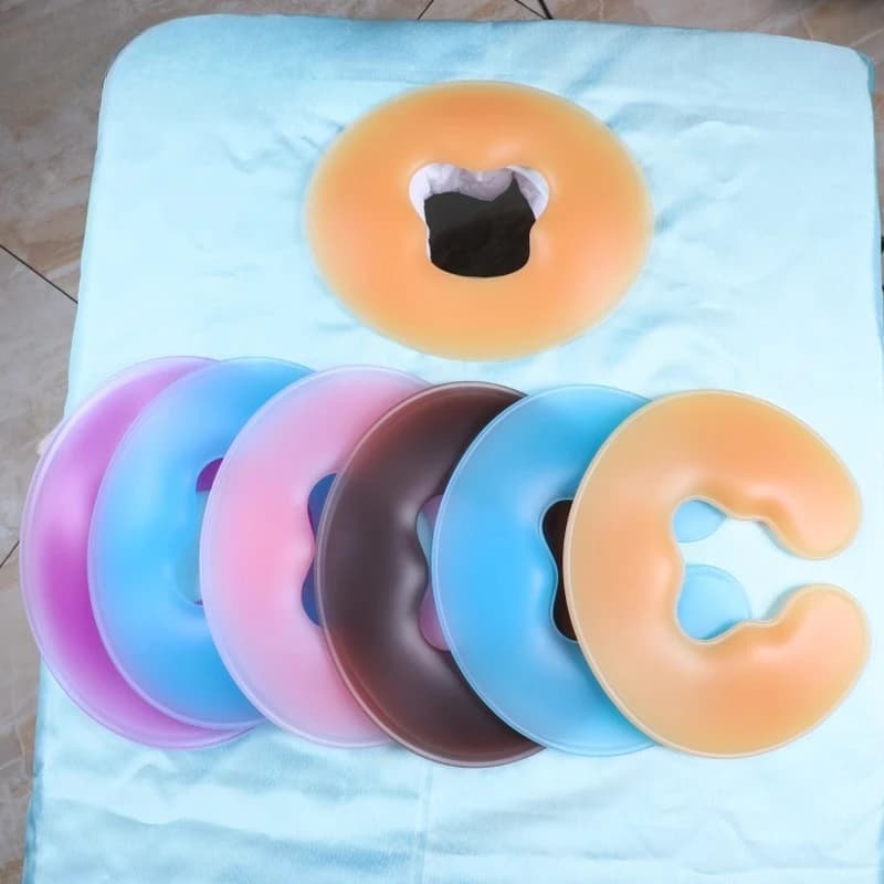 Morbido cuscino per il viso SPA Massaggio per il corpo Cuscino per culla relax in silicone Rafforzare la pagaia Cura di bellezza Comodo cuscinetto in gel antiscivolo