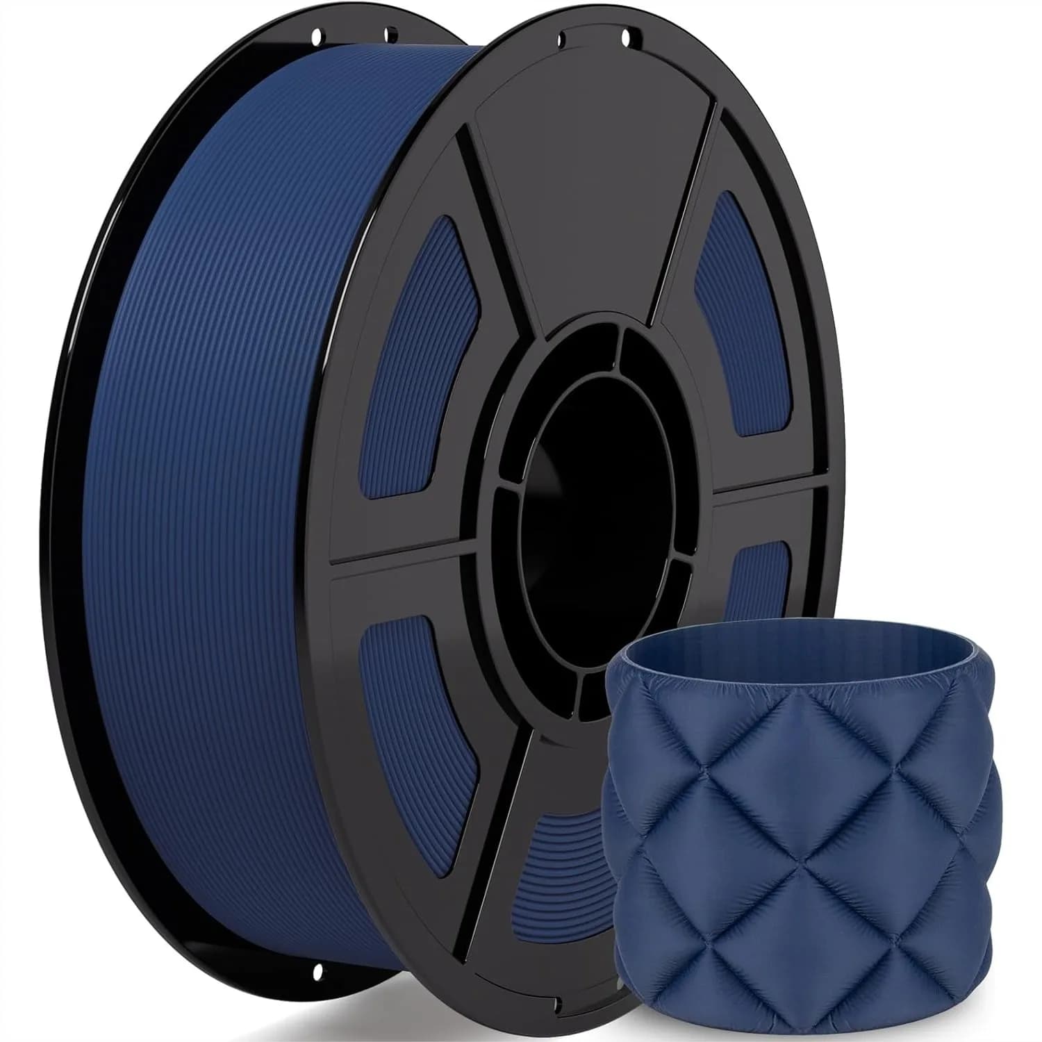 Filamento PLA Opaco per Stampa 3D 1.75mm Blu Navy, Bobina da 1kg per Stampanti 3D, Finitura Opaca Liscia