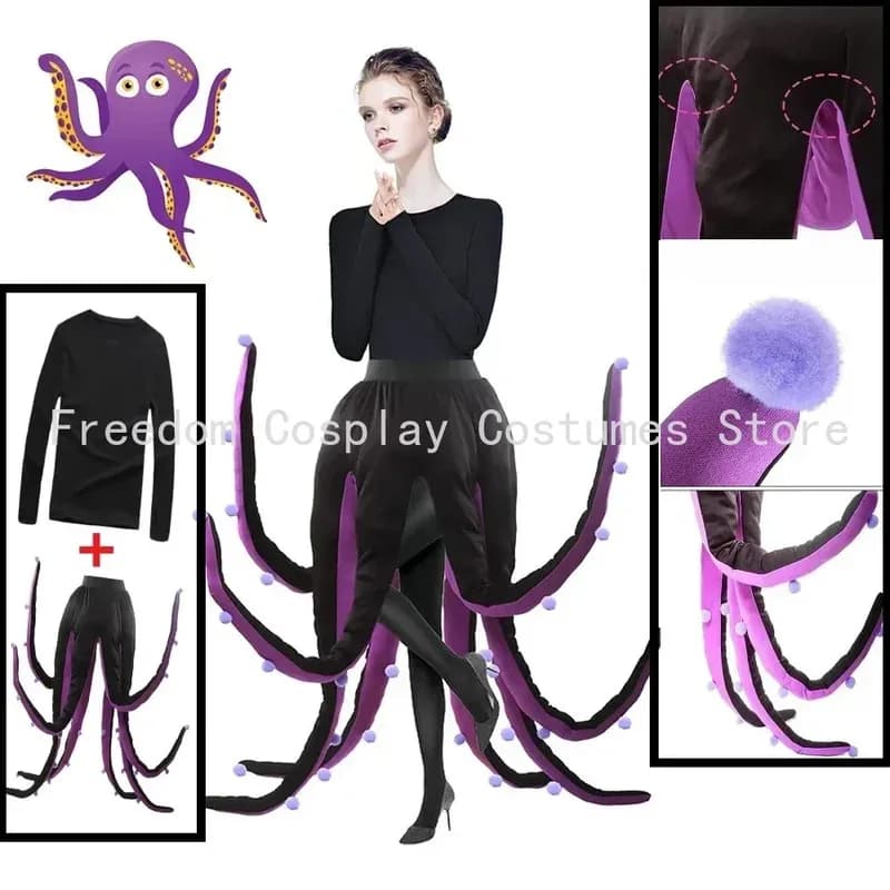 Ursula Cosplay Fantasia Gonna Abbigliamento Cartoon Polpo Sirena Costume Vestiti Creatura marina creativa Costume per le donne Halloween
