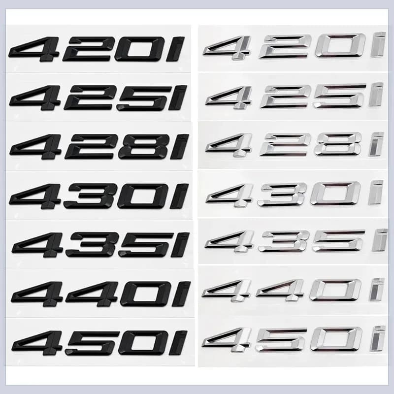 3D ABS Bagagliaio Posteriore Auto Lettere Logo Distintivo Emblema Adesivo Per Serie 4 420i 425i 428i 430i 435i 440i 450i F30 F32 F33 F36 G26 G22