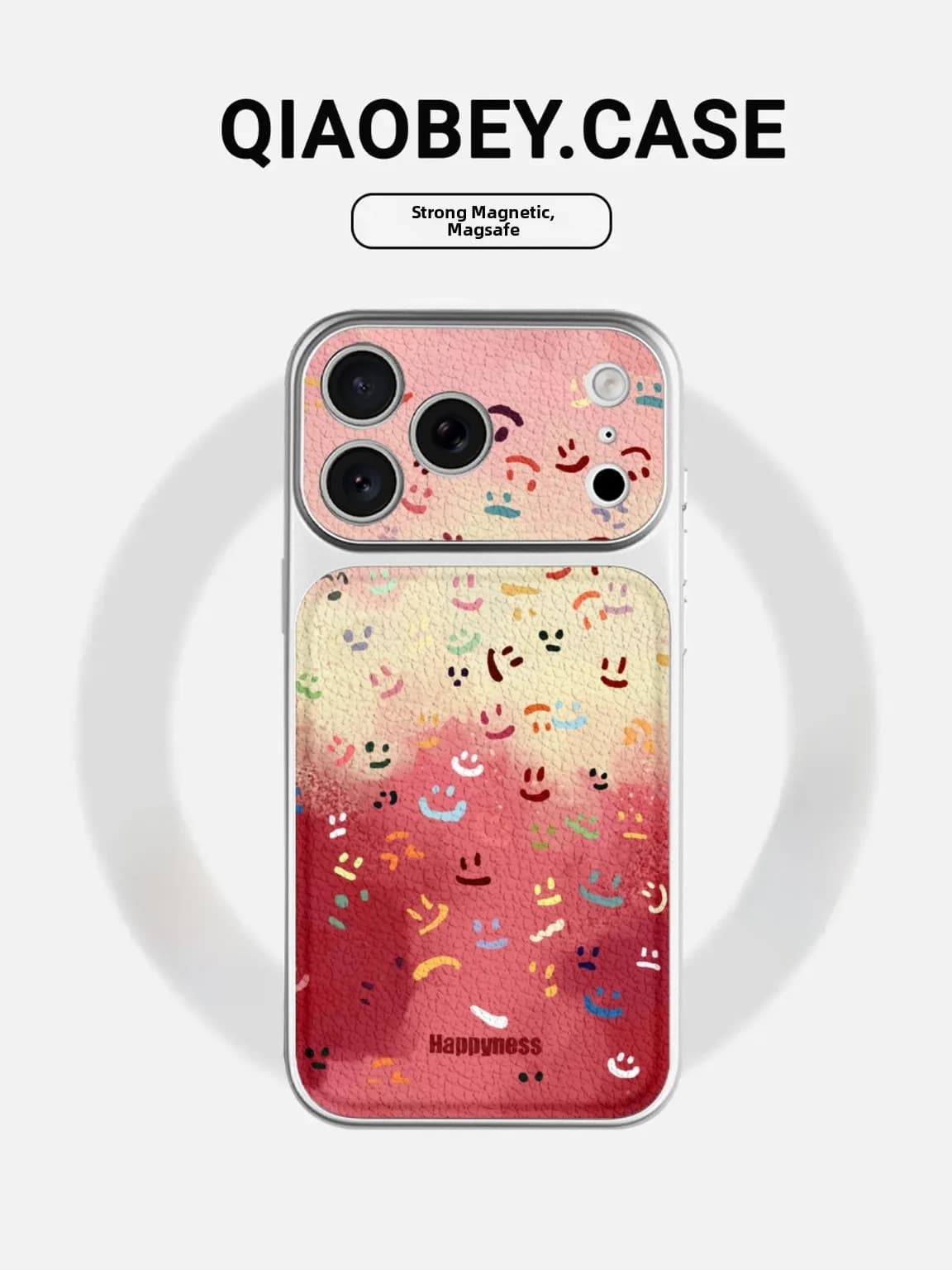 Transformable Gradient Color Face Phone Case for iPhone 17 Cute Cartoon Design Full Protection Anti-Fall Female ...