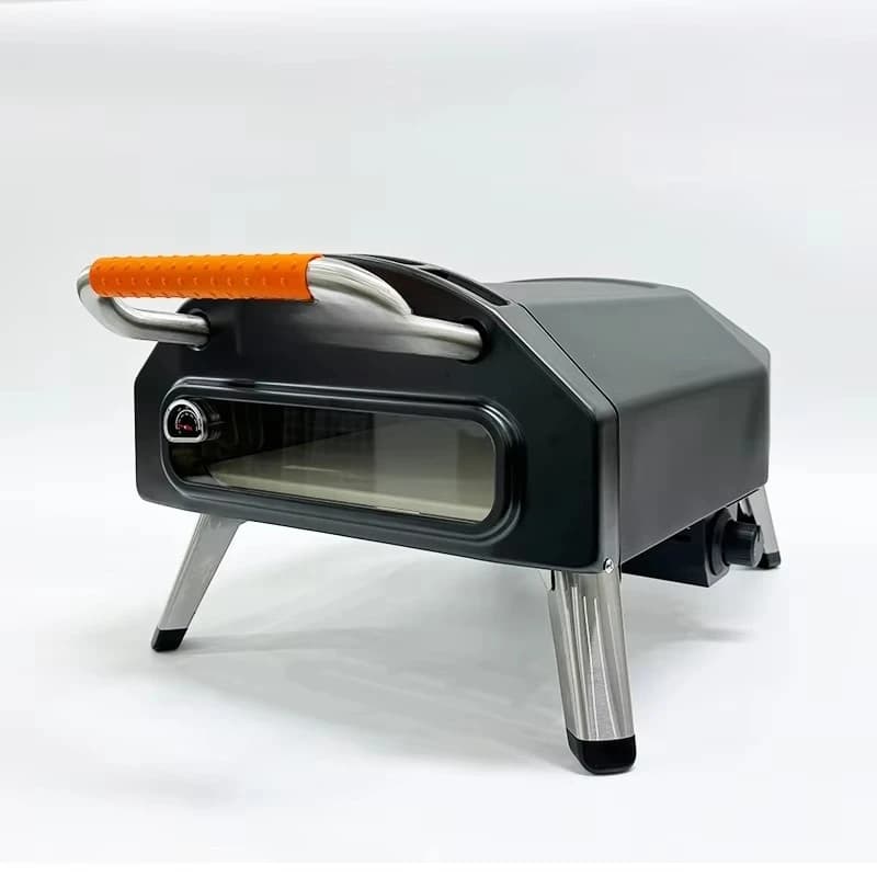 Modern Premium Large Outdoor Gas Rotary Stone Pizza Oven Powder Coated for Outdoor Use