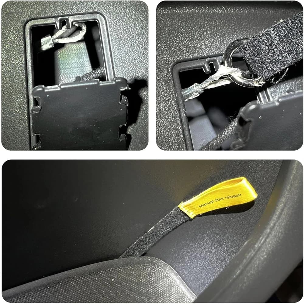 For Tesla Model 3 Y 2026 June Emergency Safety Rear Pull Open Door Corda Tool with Wall decal Model 3 Highland Accessories