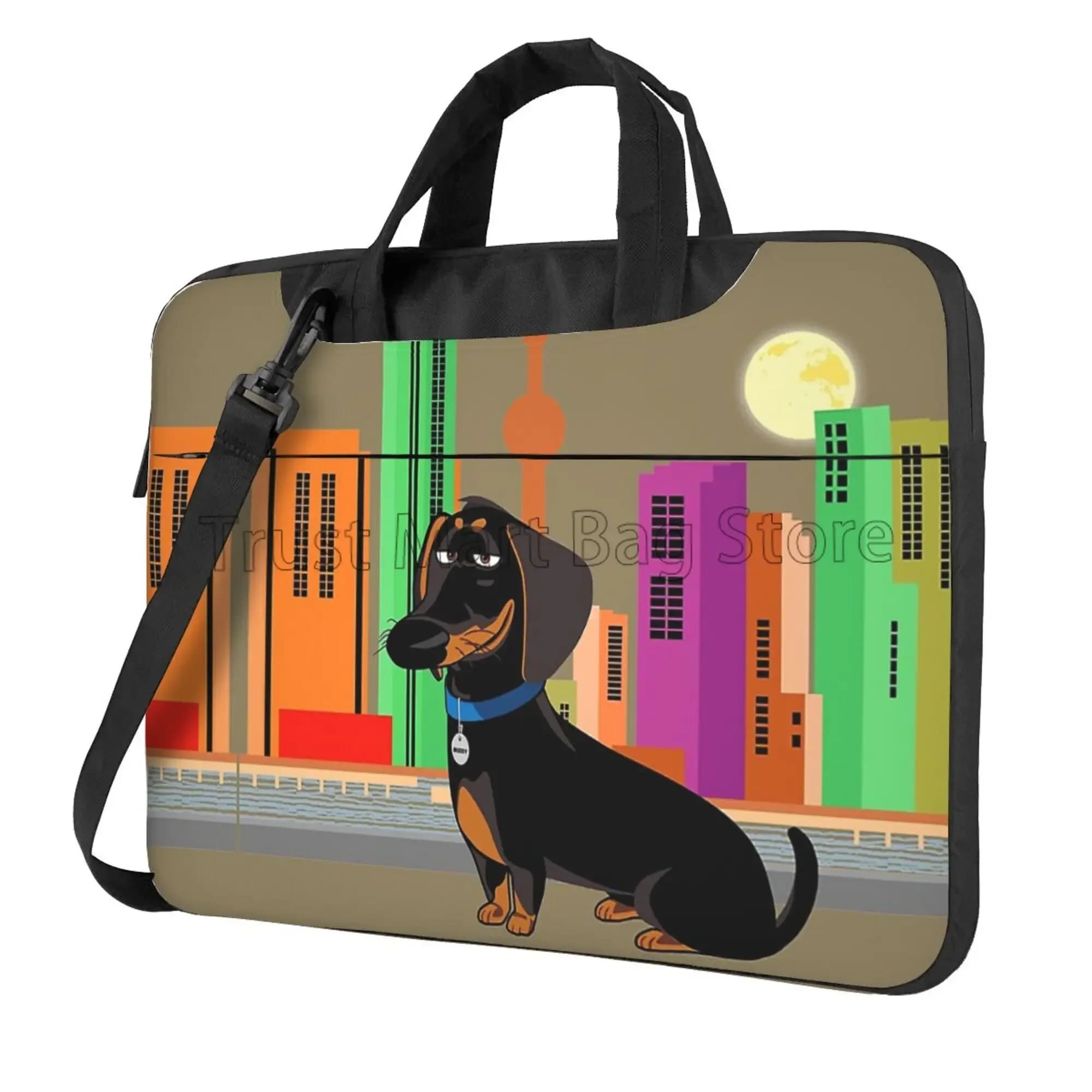 Nice Laptop Case with Printed Ribbon Case for Notebook Bag Ultrabook Case for Tablet with Shoulder Handle 13 14 15.6 inch