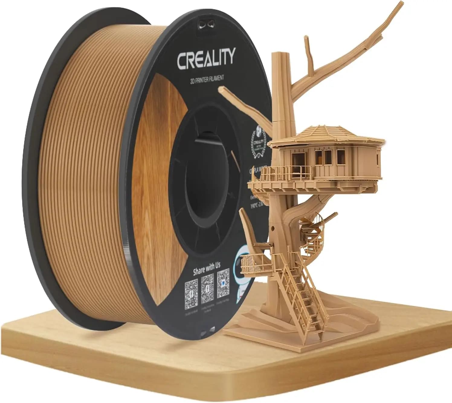 Wooden Filament Creality PLA 1,75 mm 3D Printer Filament in wood Smooth silk texture 1 kg/bobine 3D Printing Filament