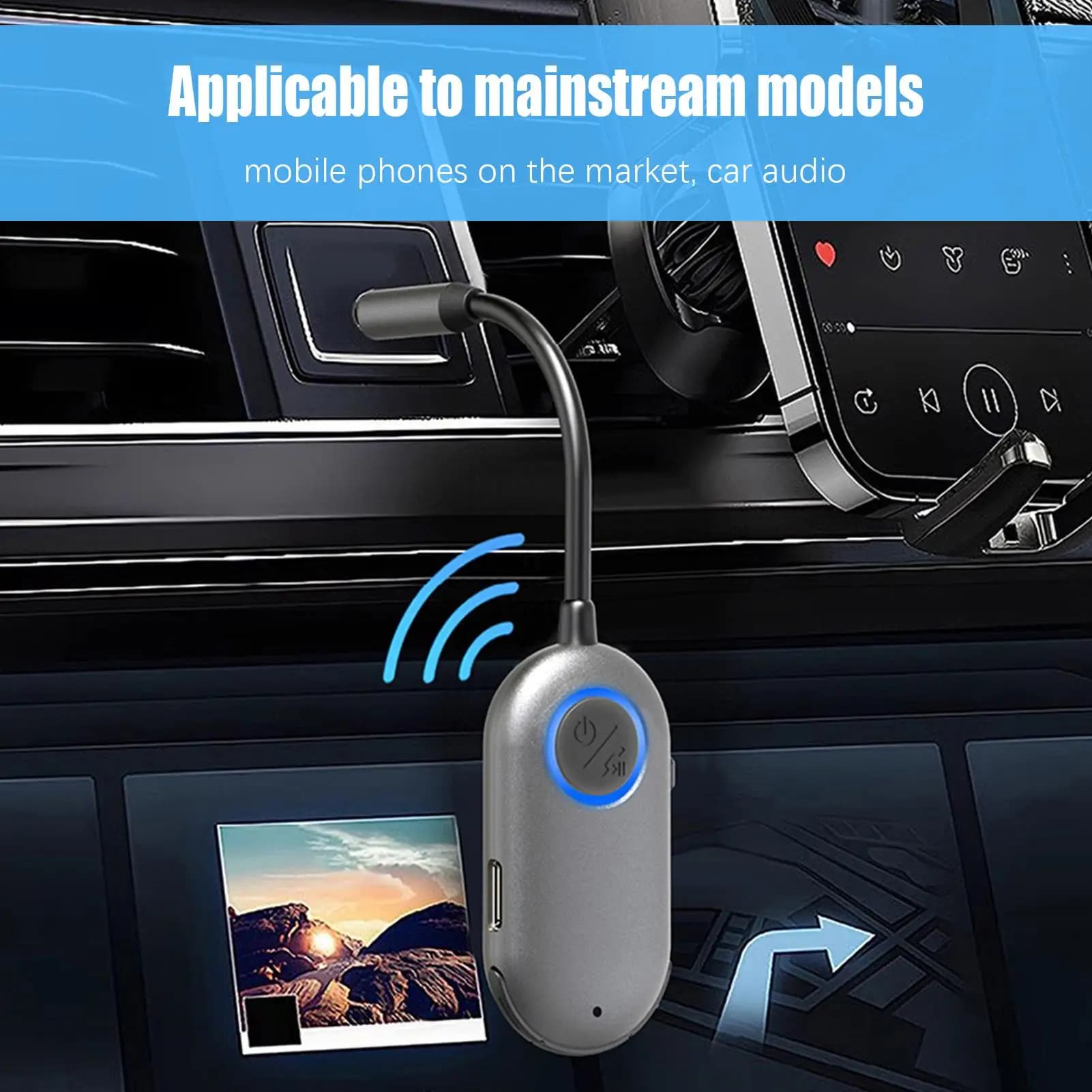 Adattatore per autoradio Chiamate Adattatore audio Dispositivo trasmettitore radio per auto intelligente per camioncino berlina Pendolarismo quotidiano Viaggi su strada